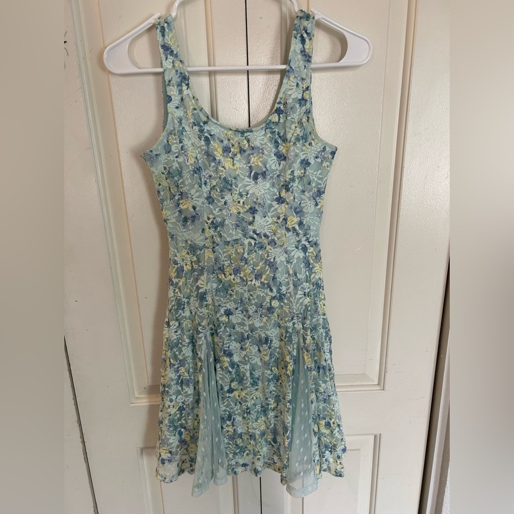 Disney Cinderella Dress Juniors Skater Lace Sleeveless Floral Size XS
